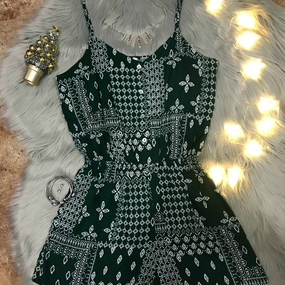 Nine Bird Green Sleeveless Romper Size S - Picture 2 of 4